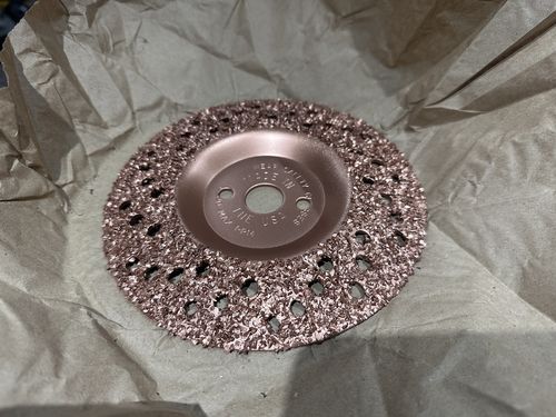 7 inch copper rubber buffing disc 180mm 18grit